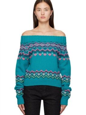 Andersson Bell Blue Tako Nordic Sweater size Small